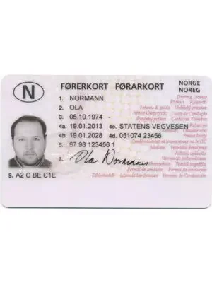 NORWAY DRIVER’S LICENSE